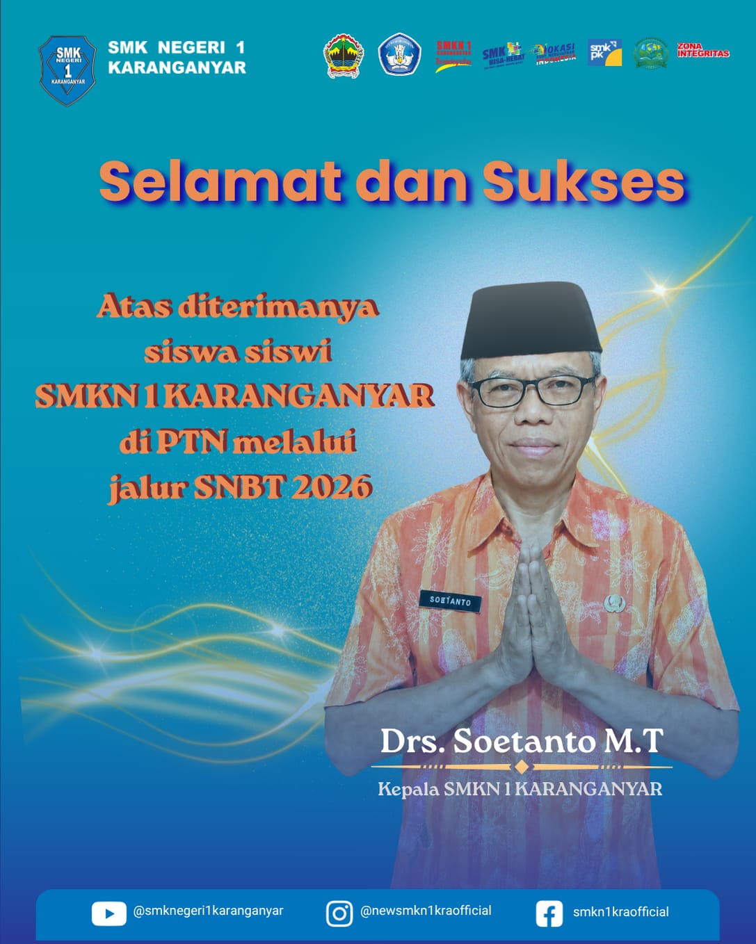 DAFTAR SISWA-SISWI SMK N 1 KARANGANYAR DITERIMA DI PTN NEGERI MELALUI JALUR SNBT 2026